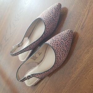 Time Tru cheetah print sling back shoes